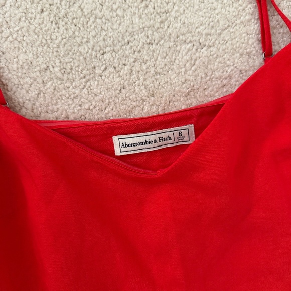 Abercrombie Red Linen Dress - Picture 3 of 3